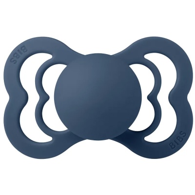 Соска-пустышка силиконовая 6-36 месяцев BIBS Supreme Silicone Steel Blue 610280 1